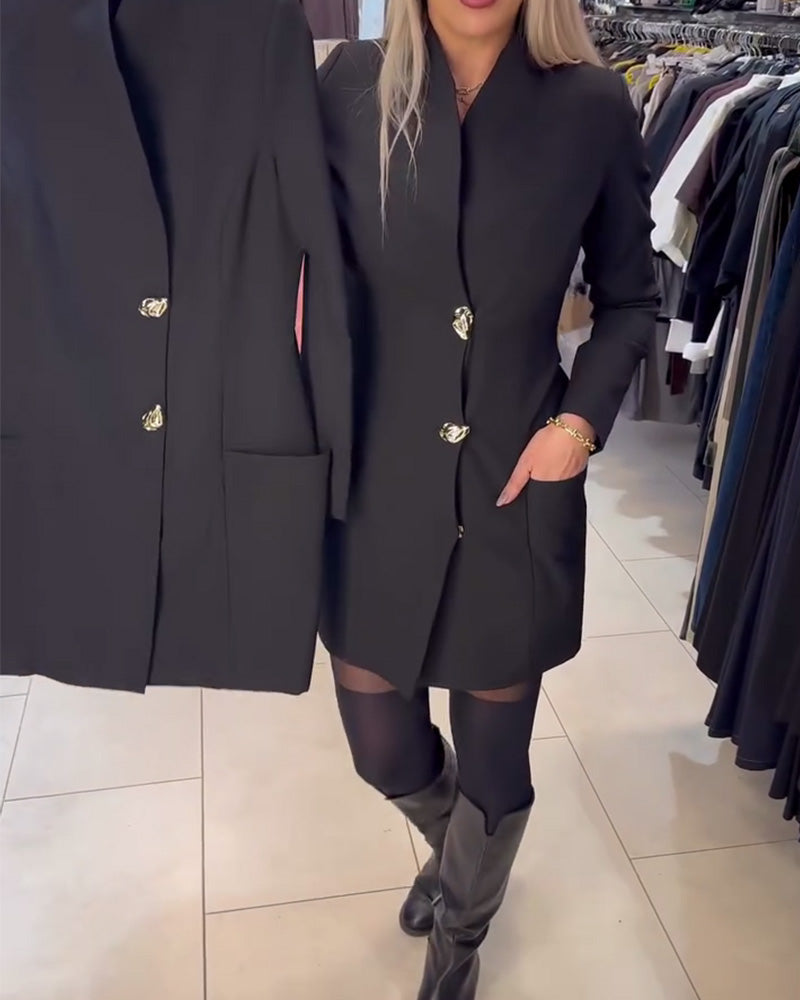 Kjole Stålske MetalKnap Dragt