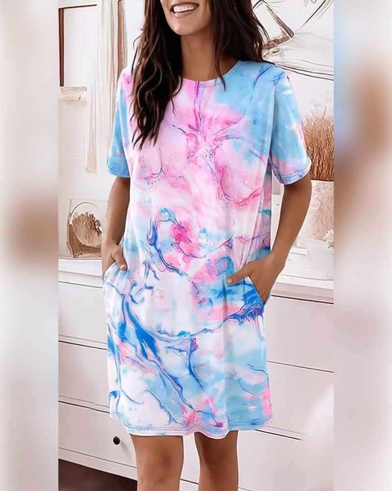 Kjoler Tie-Dye Væske Tryk Løs