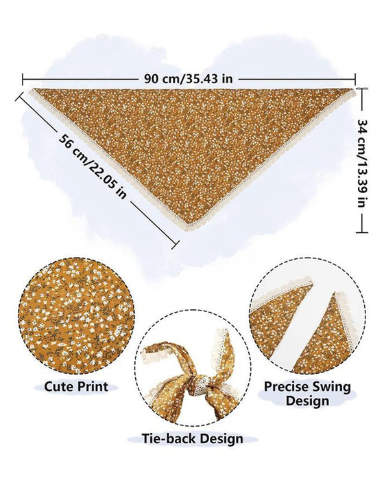 Lille Blomstret Trekanttørklæde