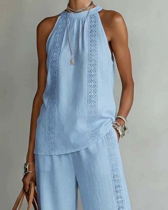 Todelt Sæt Hollow Out Halter