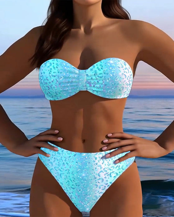 Bikini Leopardprint Bandeau