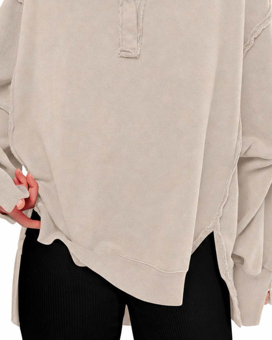 Sweatshirt Enfarvet Langærmet