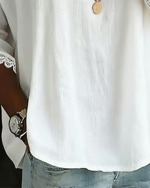 Bluse Blonder Indsat Peter Pan Krave