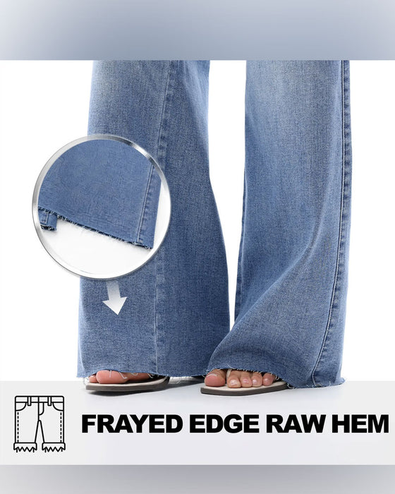 Jeans Lomme Knap Bredt Ben
