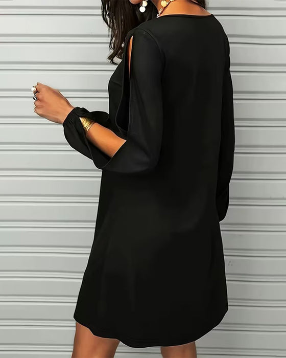 Kjole Off-Shoulder Mode Ensfarvet