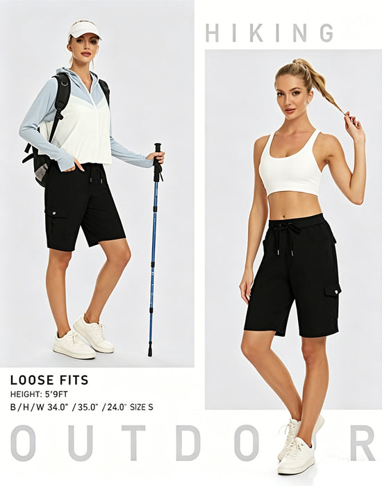 Kvinders Shorts Hurtigtørrende Cargoshorts Med Lommer