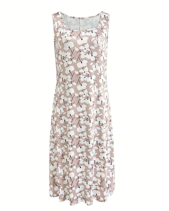 Kjole Ærmeløs Blomstermønster