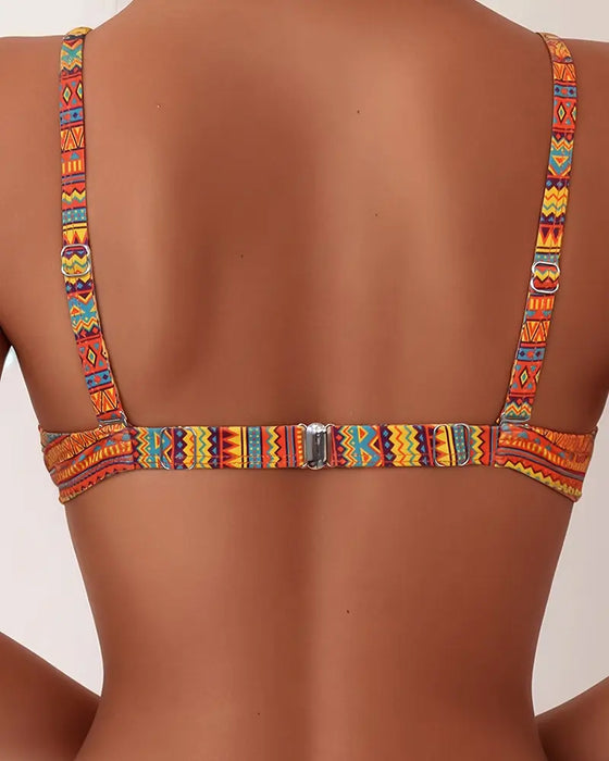 Badedragt To-delt BH Stribet Print