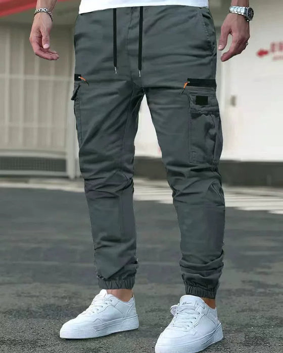 Heren Broek Elastische Manchet Effen Ontspannen