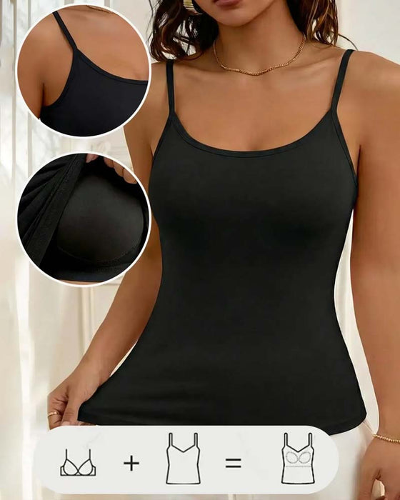 Cami Top Indbygget BH Stroppet