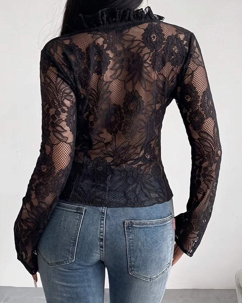 Bluse V-Hals Bind Blonde
