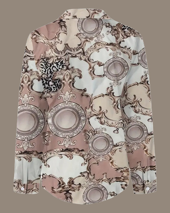 Bluse Med Old Money Stil Og Knap-Front Design