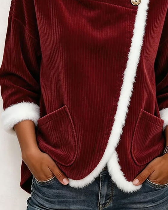 Top Stilfuld Varm Fleece Lomme