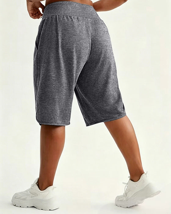 Høj Talje Vide Ben Shorts