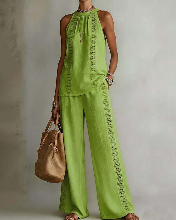 Todelt Sæt Hollow Out Halter