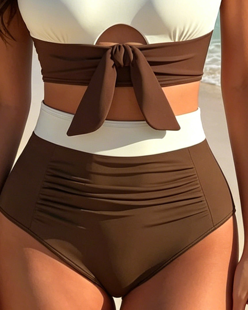Ferie Bikini U-hals Farveblok