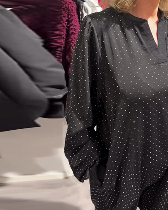 Kjole Lanterneærmet Diamantprint