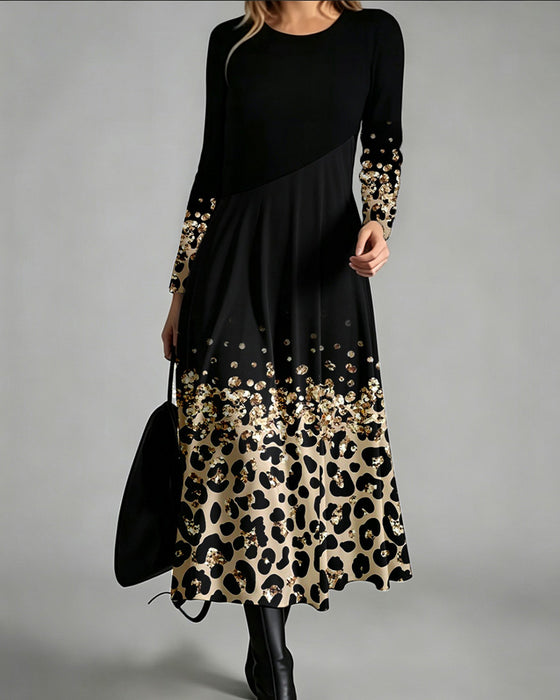 Kjole Ombre Leopard Casual