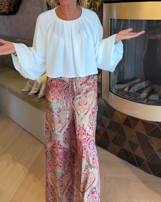 Bluse Fransk Puffærme Kort