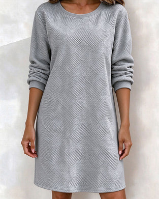 Kjole Geometrisk Præget Sweatshirt Lige