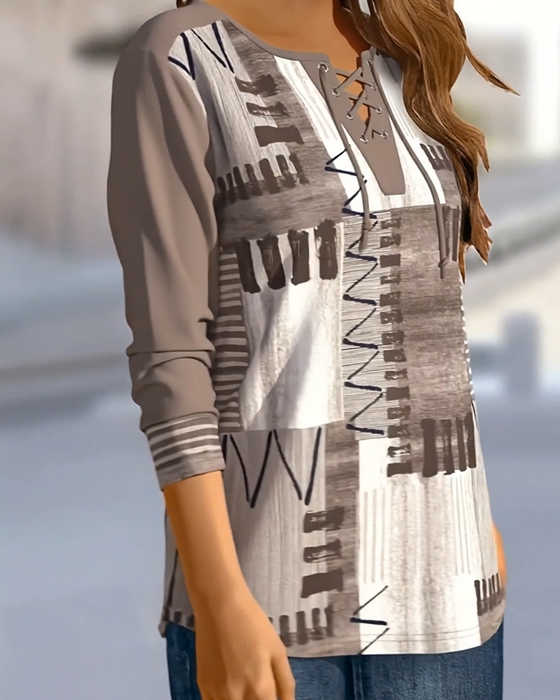 Top Stilfuld Krydsende Stropper Ternet Print