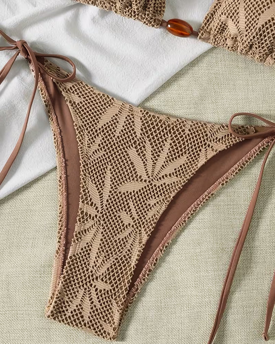 Bikini Sæt Snøre Halsstrop Sexet