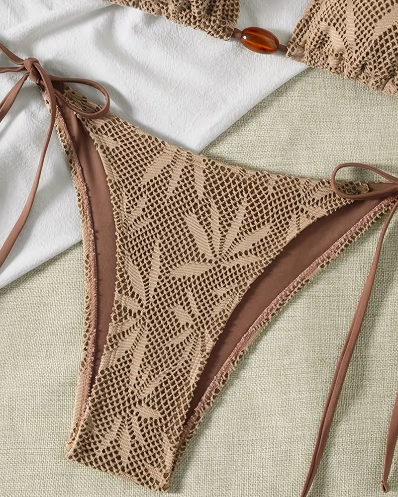 Bikini Sæt Snøre Halsstrop Sexet