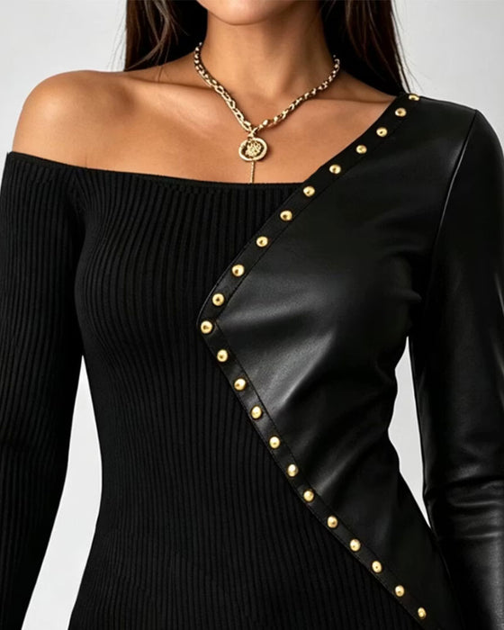 Top Asymmetrisk Skulder Splejset
