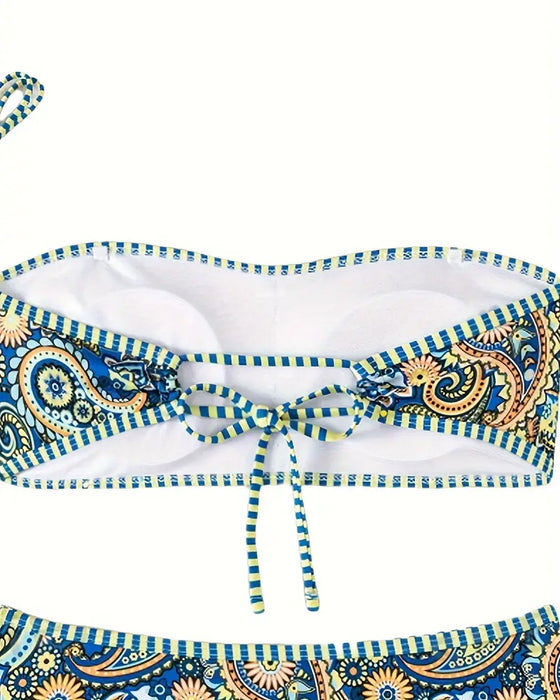 Badedragt To-delt Etnisk Stil Trykt