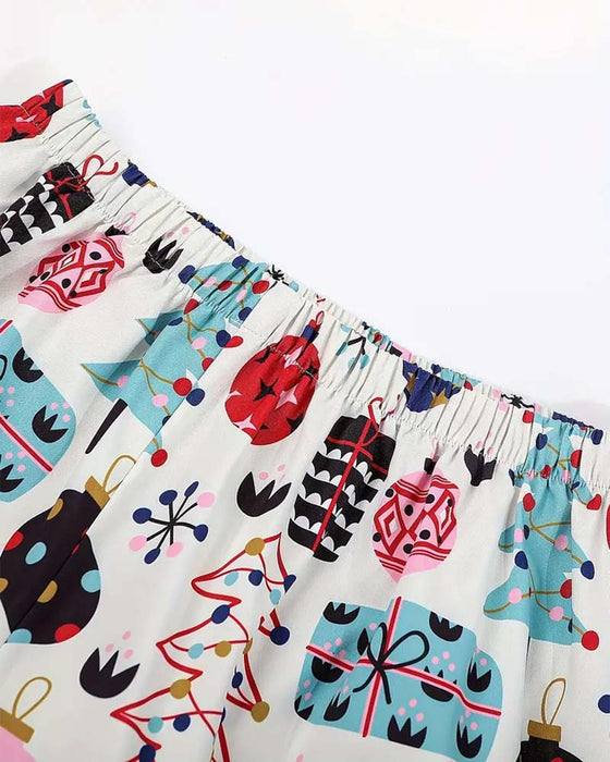 To-delt loungewear sæt med print