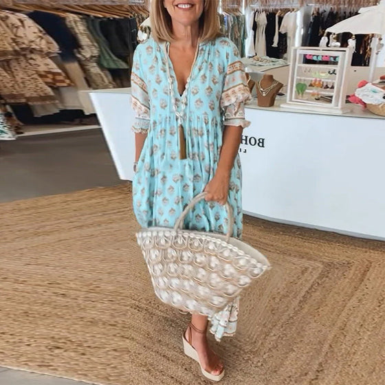 Hverdagskjole i afslappet pasform med print