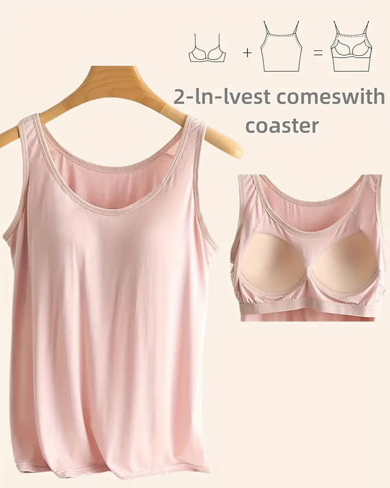 Cami Top Én Del Ensfarvet Basislag