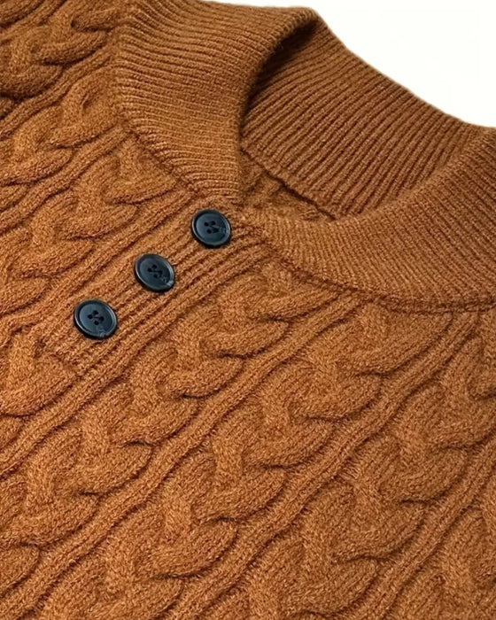 Pullover Ståkrave Flettestrik