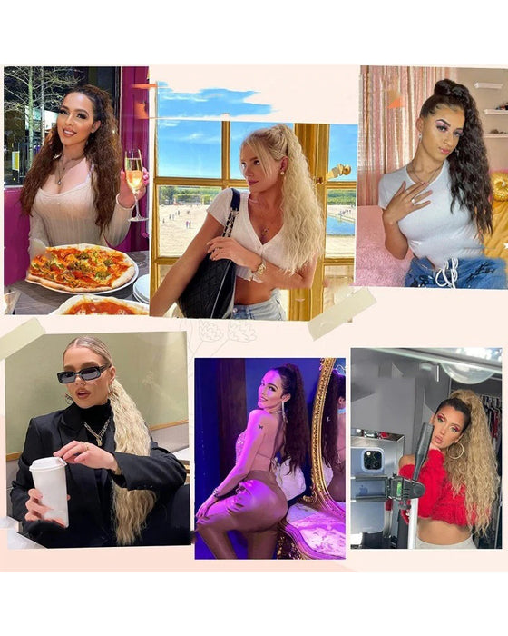 Hårforlængelse Krøllet Bølget Frizzy