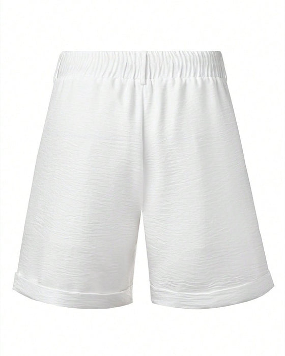 Herre Shorts Afslappet Ensfarvet