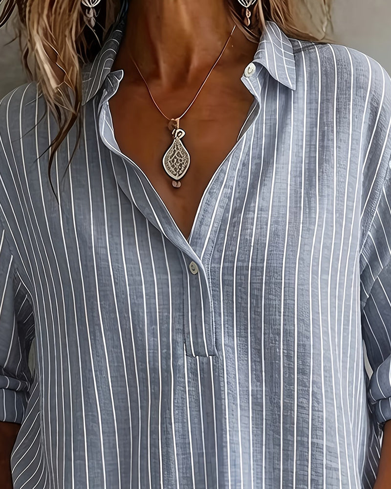 Bluse Krave Lodret Stribet