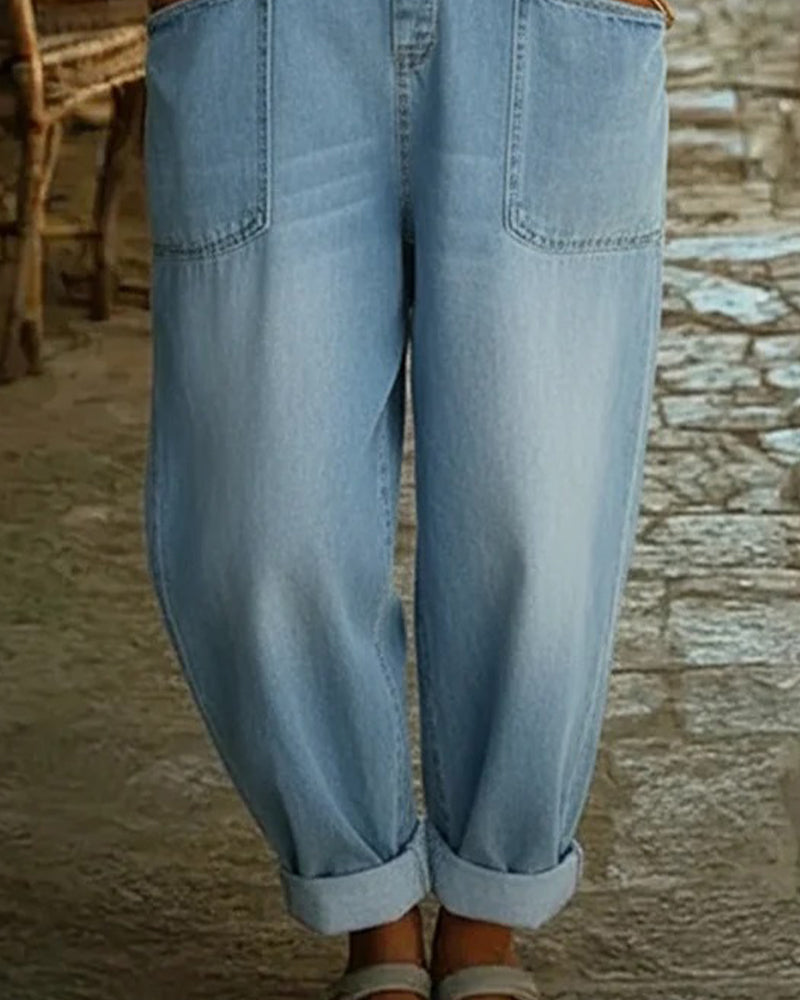 Springedragt Afslappet Lomme Denim