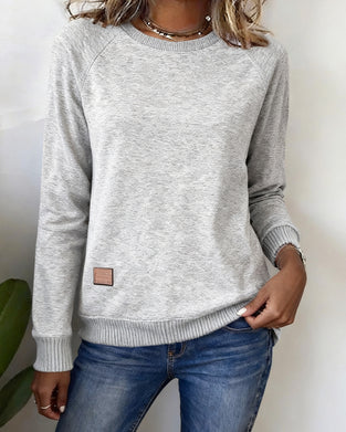 Moderne Casual Sweatshirt Med Rund Halsudskæring