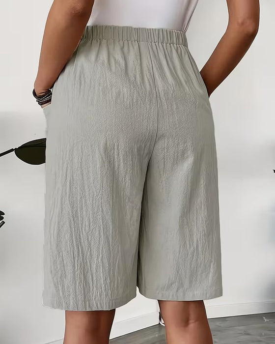 Shorts 100% Bomuld Casual Lomme Design