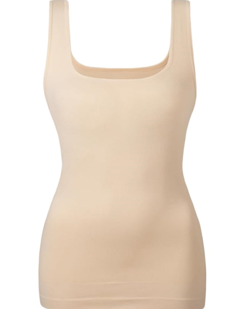 Tanktop Ensfarvet Mavekontrol Formende Midi