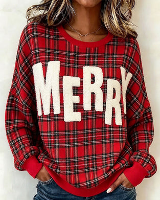 Sweatshirt Ternet Bogstav Rund Hals