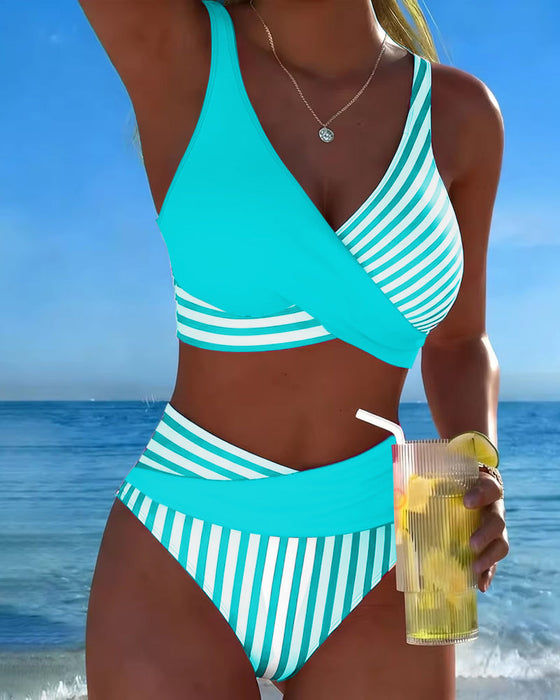 Bikini Krydsstribet Trykt