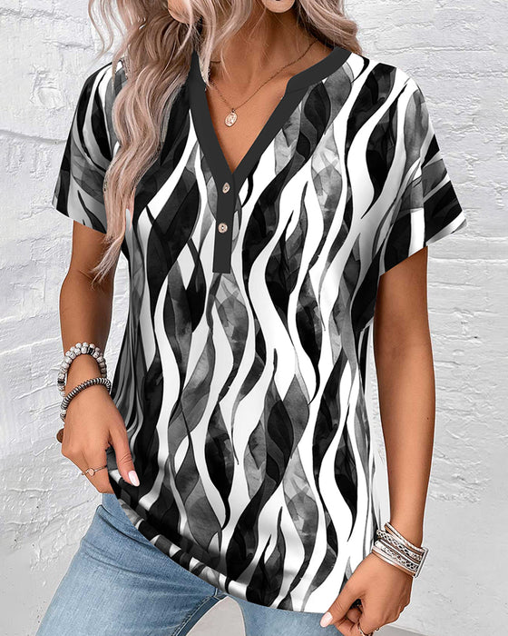 T-Shirt Casual Trykt