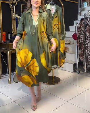 Kjole med ombre-print