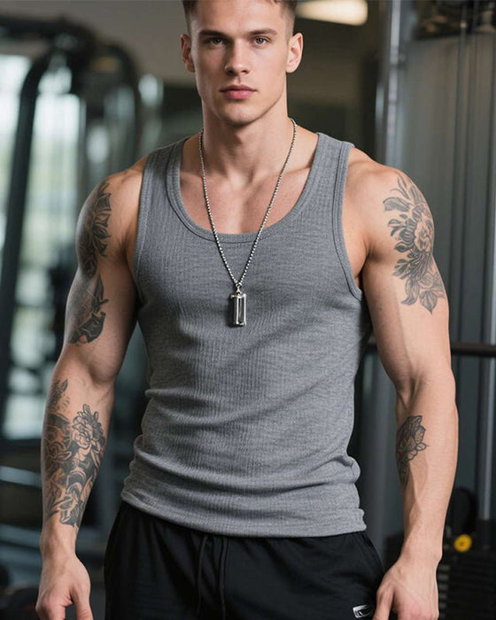 Top Herre Bomuld Fitness