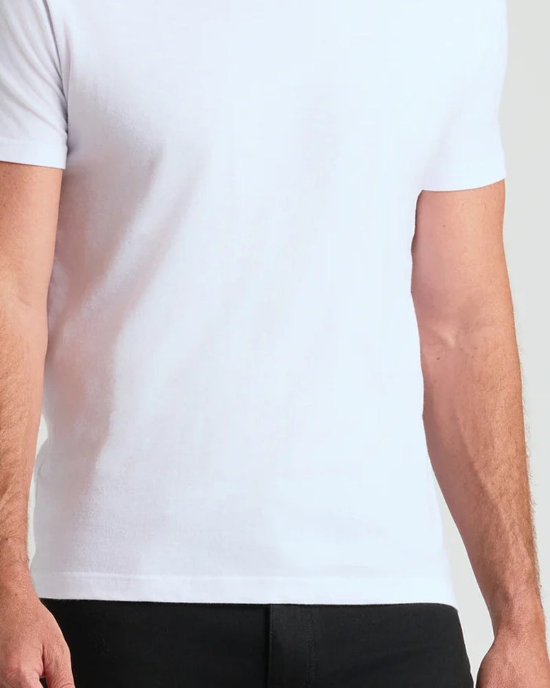 Top Herre Ensfarvet Kort Ærme