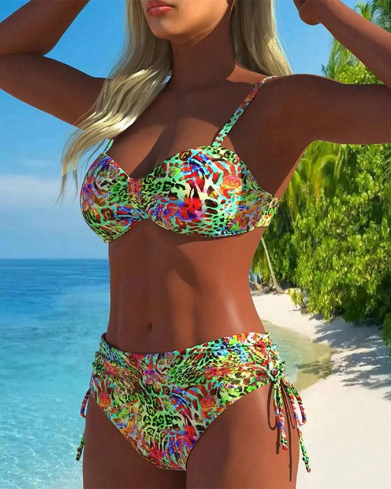 Øjenfanger Delte Badedragter med Leopardmønster