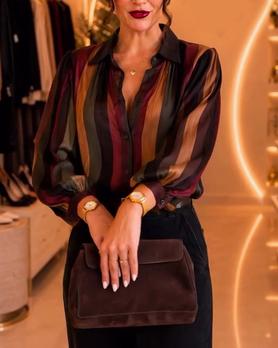Bluse Retro Stribe Pufærme