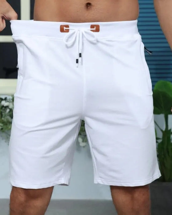 Shorts Elastisk Talje Snor Solid Farve Herre