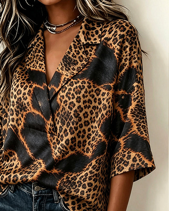 Bluse Slag Kors Leopard